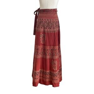 Fire Los Angles Wrap Skirt Womens Large Medallian Boho Peasant Hippie Festival